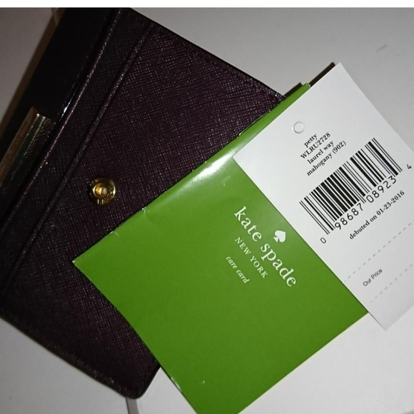 Kate Spade Mahogany Laurel Way Mahogany Leather Wallet - Picture 9 of 9